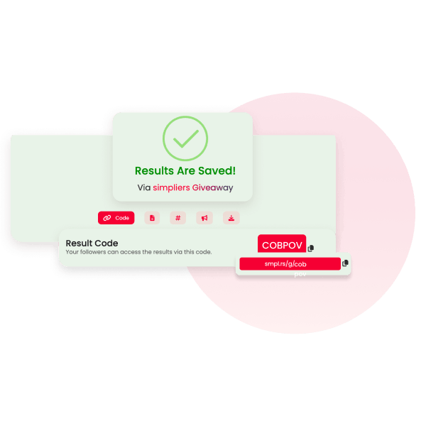 Teilen Sie die Ergebnisse des Gewinnspiels und das Zertifikat